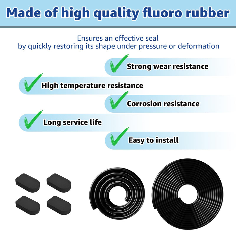 for Bilco Basement Door Seal Kit (1 x U Shaped Gasket, 1x Bulb Trim Gasket, 4 x Cap Seal Pad) - Replacement for Bilco Basement Door Weatherstrip Kit