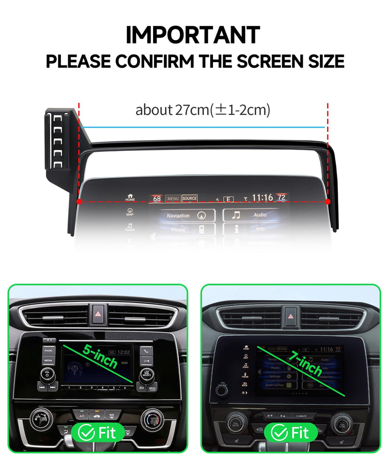 Qi2.2 25W Fast Wireless Charger Car Phone Mount for Honda CR-V 2017-2022 | CR-V Hybrid 5/7" Screen Magsafe Accessories Fast Charging Magnetic Cell Phone Holder Clip Fit iPhone Android, GPS Bracket Qi2.2 Max 25W Fast Wireless