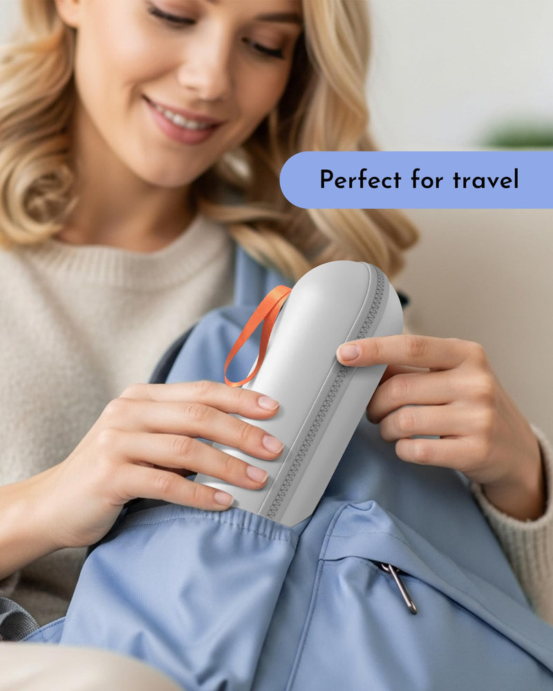 Portable Bidet for Travel, Rechargeable Electric Travel Sprayer with Adaptor, Waterproof High Pressure Handheld Bidet for Women Men Cleaning (White) White