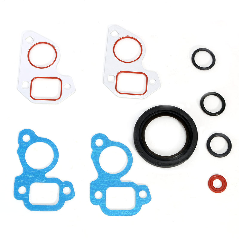 Timing Cover Gasket Set, for LS Camshaft Thrust Retainer Plate Gasket Seal Cam w/Bolt,Water Pump Gasket,Crankshaft Seal,for GM Gen III IV V LS1 LT1 L86 L84 LT4 LQ4 LS2 LS3,4.8/5.3/6.0/6.2L