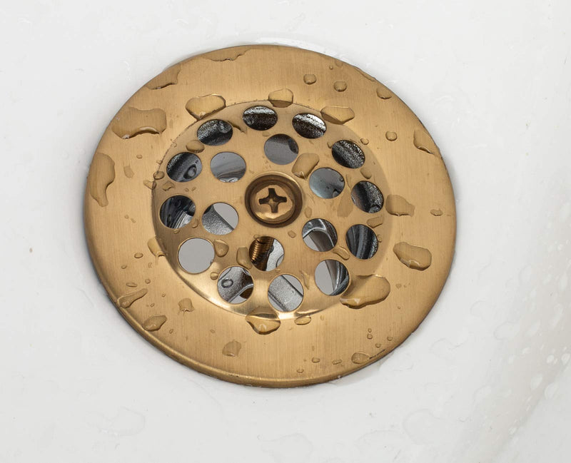 Artiwell Trip Lever Tub Trim Kit Set With Trip Lever Overflow Face Plate, Trip Lever Bathtub Drain with Strainer, Overflow and Matching Screws (BRUSHED GOLD) BRUSHED GOLD