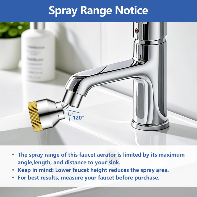 Faucet Sink Aerator/Extender/Sprayer/nozzle,Faucet Attachment Replacement for Bathroom&Kitchen, Anti-slip Swivel Aerator with 55/64" Threaded Adapter (Standard Silver) Standard Silver