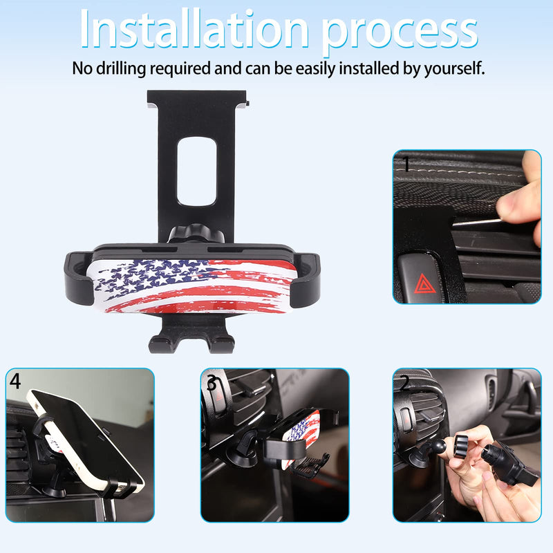 Lcojicep Car Phone Holder Compatible with Corvette C6 2005-201 Central Control AC Air Outlet Mobile Phone Mount Accessories，for All Mobile Phones (Style C) Style C
