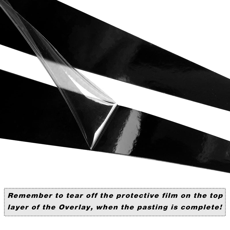 Gloss Black Tail Light Race Track Bat Vinyl Overlay Decal Cover Tint Kit Film Precut Compatible with Dodge Charger 2015-2021 Exterior Accessories Arrow