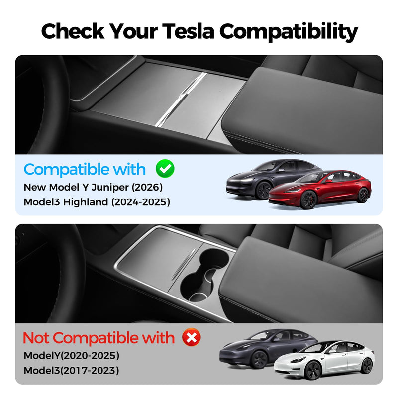 Upgrade 65W USB Charger Hub for Tesla Model 3 Highland 2024-2025 & New Model Y Juniper 2026 Accessories, 4-Port Retractable Phone Charger USB Hub – Center Console for Model3 Highland &New Model Y Juniper