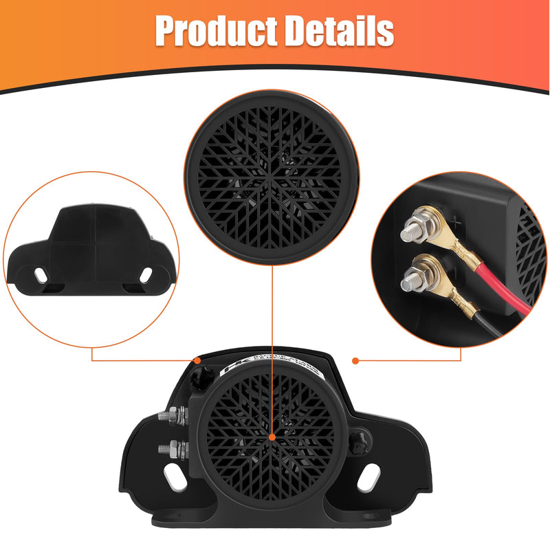 HK Backup Alarm Beeper for Trucks 12V-80V 110dB, Heavy-Duty Car Reverse Horn Backup, Warning with Super Loud Beeper Tone for Trucks, forklifts, Heavy Equipment Vehicles (2 Pcs)