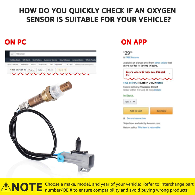 Nifeida 234-4668 Oxygen O2 Sensor Upstream fit for 2003-2014 Silverado Suburban Avalanche Tahoe Cadillac GMC Yukon XL Buick Pontiac Saturn Isuzu Truck 15284