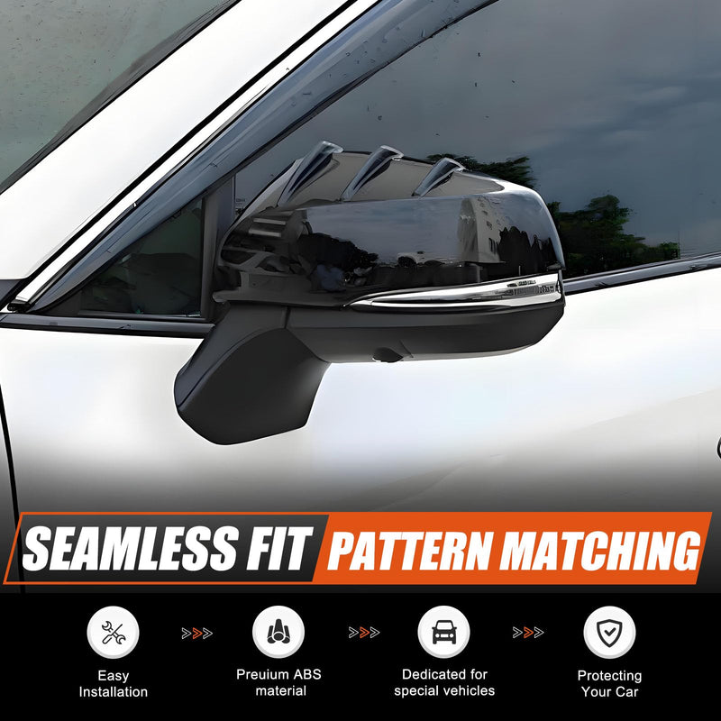 Car Door Rear View Mirror Cover Cap Compatible with Toyota Grand Highlander 2024 2025 2026,ABS Car Outside Side Rearview Mirror Cover Trim Accessories (Glossy Black-A) Glossy Black-A