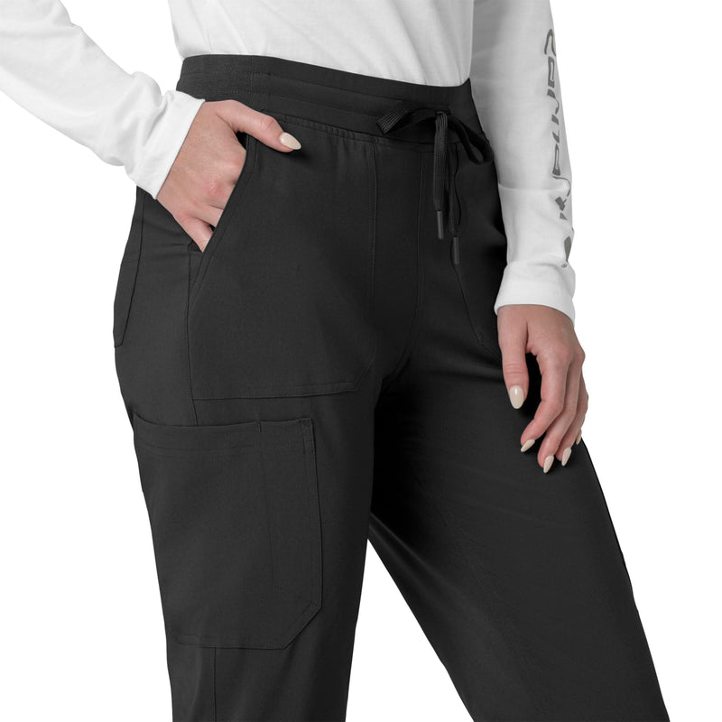 Carhartt Scrubs for Women Force Cross-Flex Cargo Joggers Pants with Drawstring and 8 Pockets Medium Black