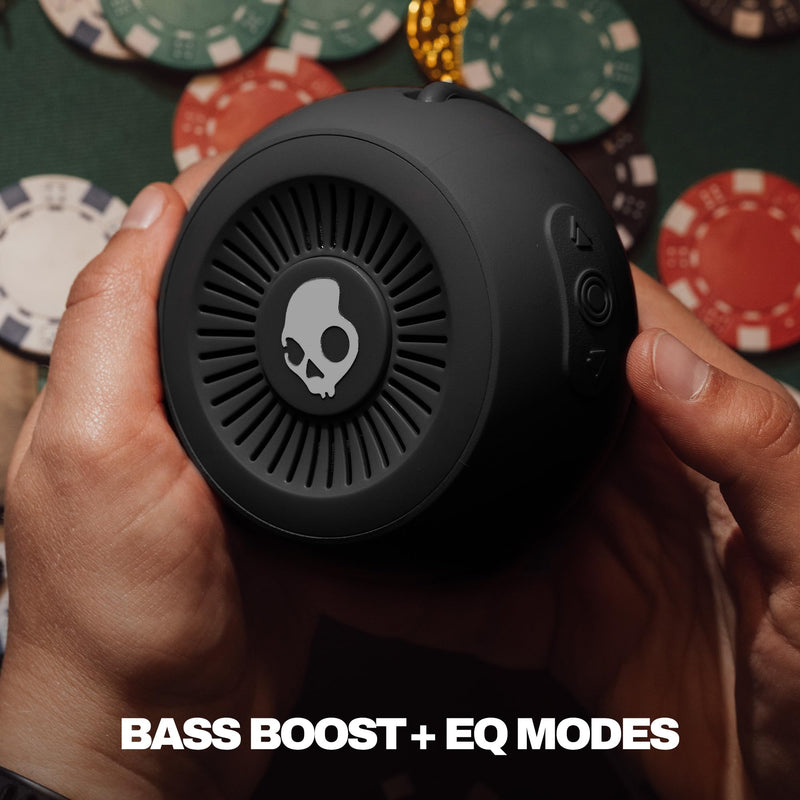 Skullcandy Session 360 Portable Lightweight Bluetooth Speaker - True Black | Waterproof, Dustproof, 20 Hours of Playtime, Built for Home, Outdoors, Party, Travel, Big Sound, iPhone Android Compatible