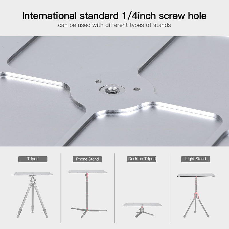 koolehaoda Laptop Notebook Pallet Projector Tray Holder, Multi-function tray. 1/4" Screw Tripod Stand Ballhead Mount ,All Aluminum material, For Home, Office, Studio, DJs