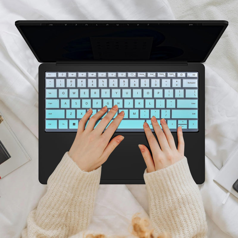 Keyboard Cover for 2026-2024 Microsoft Surface Laptop 8/7(7th Edition) 13.8 & 15 inch, Surface Laptop Accessories Ultra Thin Keyboard Protective Skin -Ombre Mint Ombre Mint