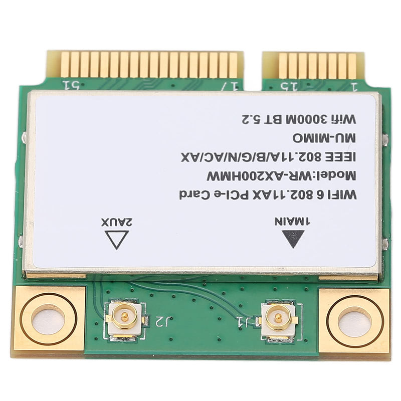 AX200HMW 6 Card Band 802.11 A/B/G/N/AC/AX Half Mini PCI-E Card Network Adapter BT5.2 for PC, Laptops, Only for WIN10 (64bit)
