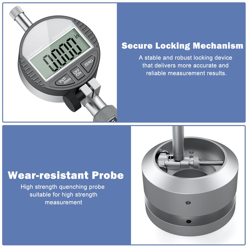 HDLNKAK Digital Dial Indicator Bore Gauges (2"-6"/0.0005"), Engine Cylinder Measurement with Carbide anvils Digital Display Bore Gauge
