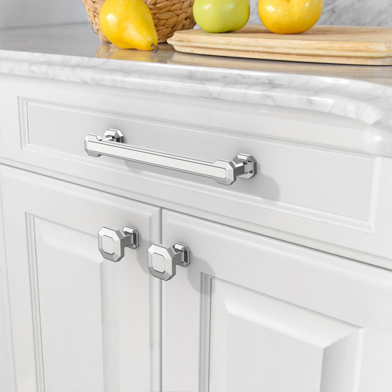 Asidrama 10 Pack 5 Inch(128mm) Polished Chrome Kitchen Cabinet Handles, Cabinet Pulls Kitchen Cabinet Hardware for Cupboard Drawer Pulls 5" Hole Center
