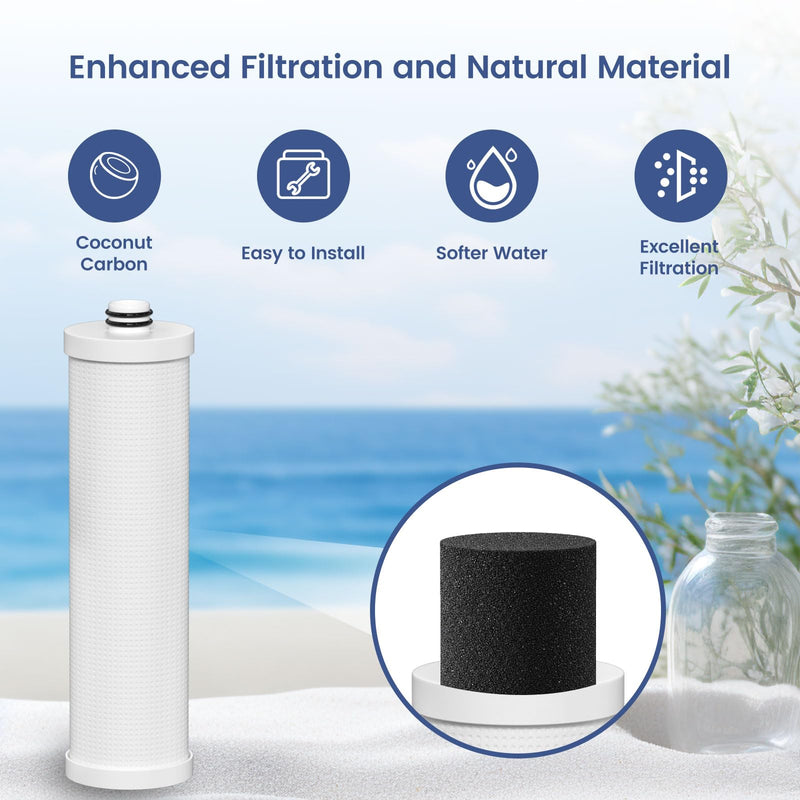 FZ-2 Replacement Filter Cartridge Compatible with Frizzlife MP99, MK99, MS99 Water Filter & MV99 RV Filter, 2 Packs