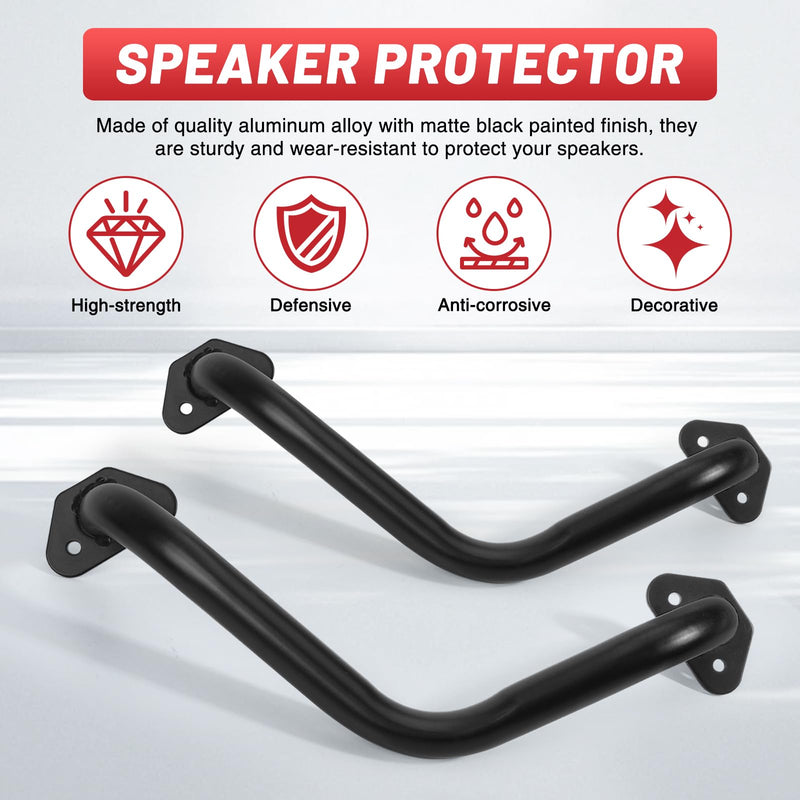 8" Speaker Bar Grill: Matte Black Metal Car Audio Speaker Grill Cover, Subwoofer Grill Cover Protector 8 Inches