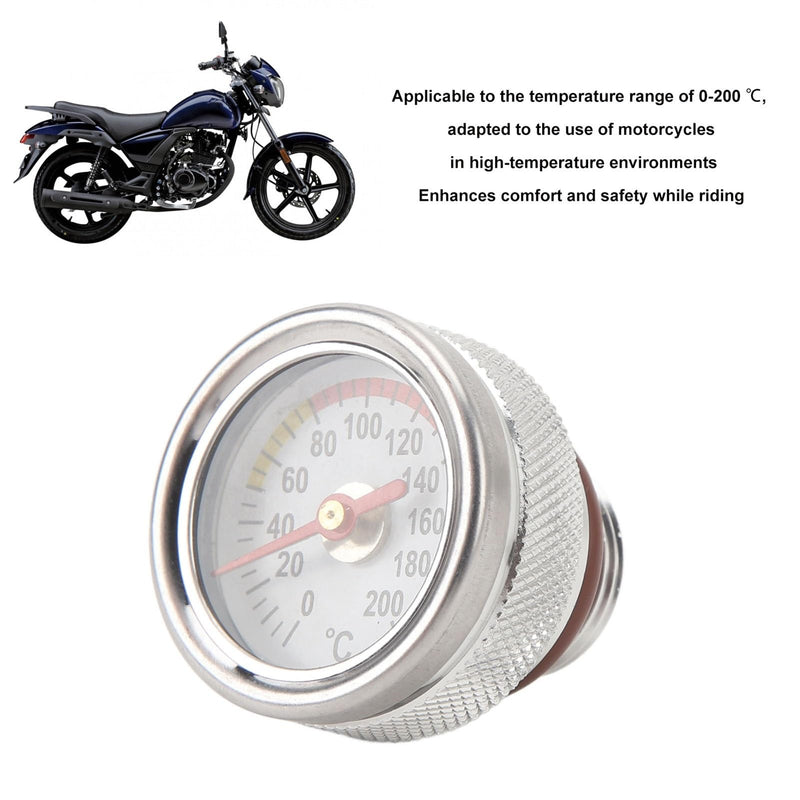 Motorcycle Engine Oil Temperature Gauge, 0 to 200 Degrees Celsius Accurate Measurement Easy Installation for Motorbike Application