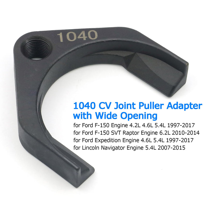Efficient 1040 CV Joint Puller Adapter - 63mm Wide Opening, Carbon Steel Inner Axle Removal Tool, Front Wheel Drive Axle Pulley Attachment Adapter