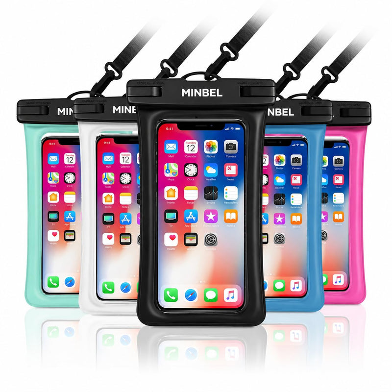 Floating IPX8 Waterproof Phone Case 2 Pack with Adjustable Lanyard