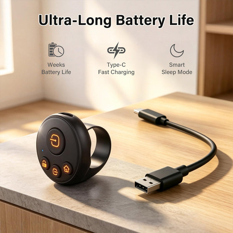 Designed for Kobo Remote Page Turner for Kobo Ereader Wireless Clicker | Remote Ring Hands-Free Reading for Kobo Clara BW/Libra Colour/Clara Colour/Elipsa/Clara 2E/Libra 2/Sage, Slient Click in Bed