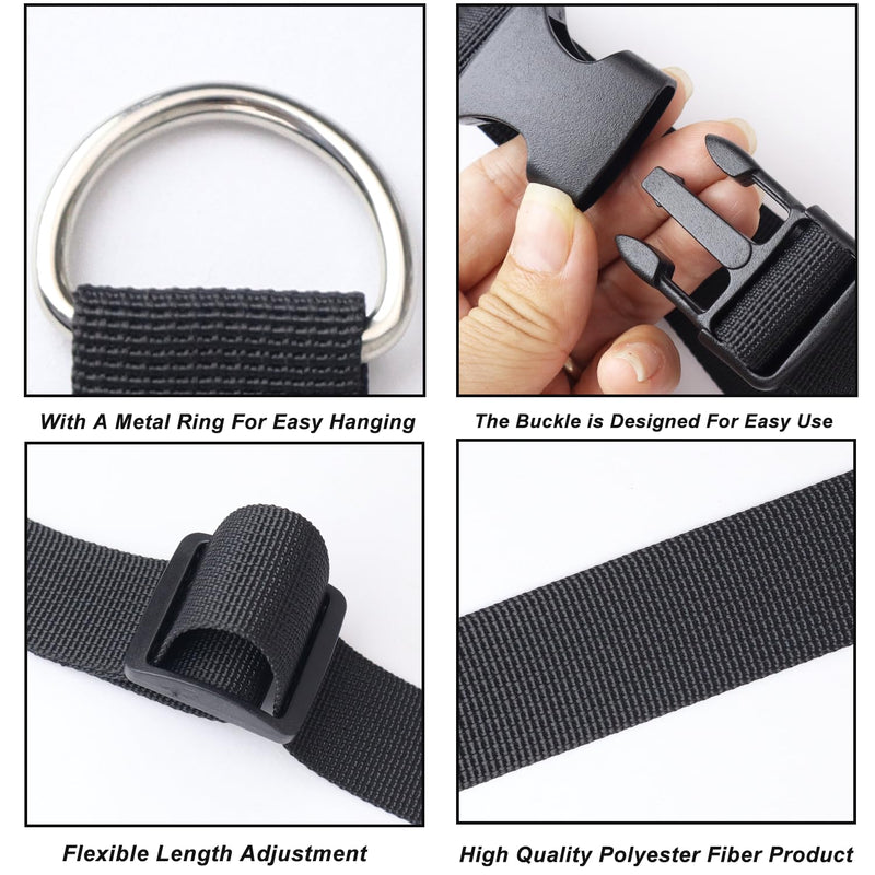2 Pcs Extension Cord Organizer, Extension Cord Hanger with 5 Slots for Vertical Space, for Cable, Hose, Rope, Light String (2 Pcs Black) 2 Pcs Black