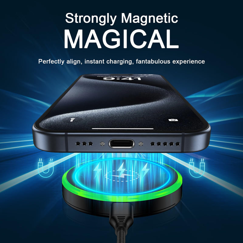 for Magsafe Charger Samsung S26 Magnetic Charger Wireless Fast Charging Pad | 25W Magnet Wireless Charger and 30W Adapter Fast Chaging for Samsung Galaxy Z Flip8 7 Fold 8 Ultra S26 Plus S25 FE S25 Ultra Black-W