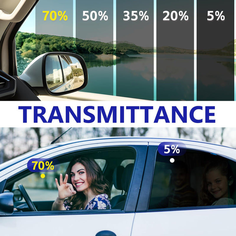 Window Tint Film for Cars Privacy Protection Automotive Film 35% VLT Nano Ceramic Car Winodw Tint Front Windshield Heat Glare UV IR Rays Block Scratch Resistance 30" X15ft 30"x15FT - for SUV Side/Rear