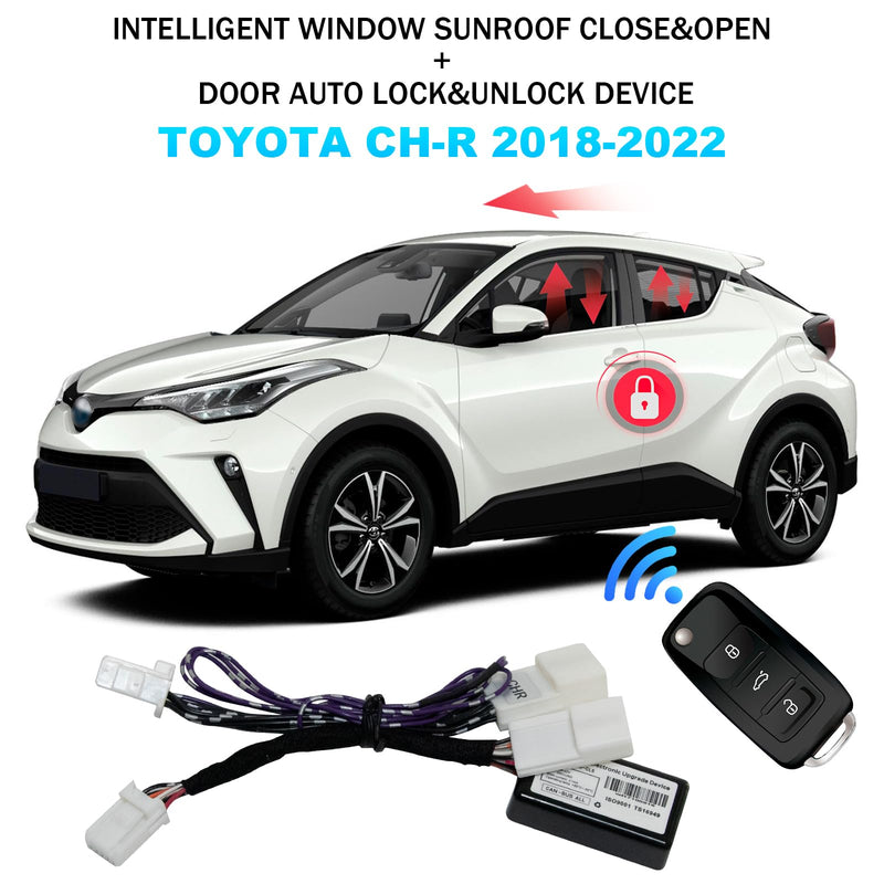 Intelligent Car Window & Sunroof Closer and Door Auto Lock/Unlock Module for Toyota CH-R 2018-2022, Remote to Roll Up Down Windows Upgrade, Plug and Play Installation