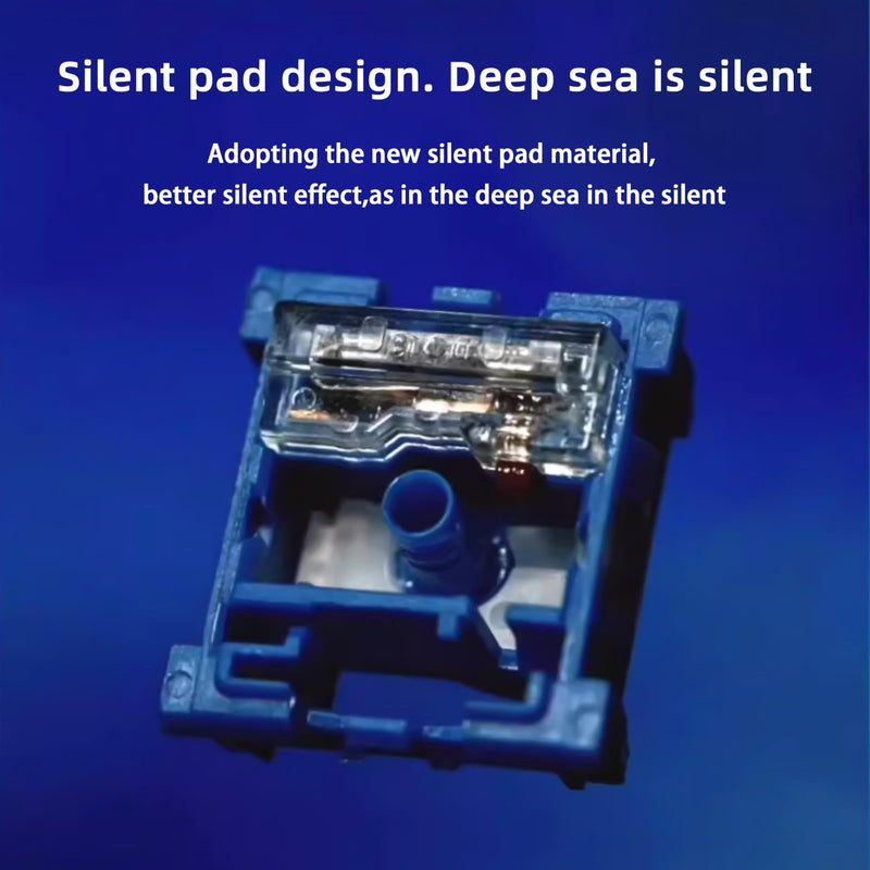 Kailh Box Whale Pro Silent Switches,Deep Sea Silent Tactile 3-Pin 45gf Waterproof Dustproof Mechanical Keyboard Switches(Whale Tactile,108Pcs) 108Pcs Whale Pro(Tactile)