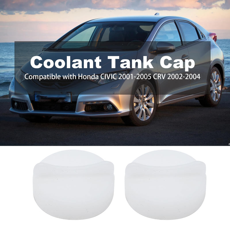 2Pcs 19109-PH1-620 Radiator Coolant Reservoir Overflow Tank Cap, Cpmpatible Replacement for Honda Civic 01-05 CRV 02-04