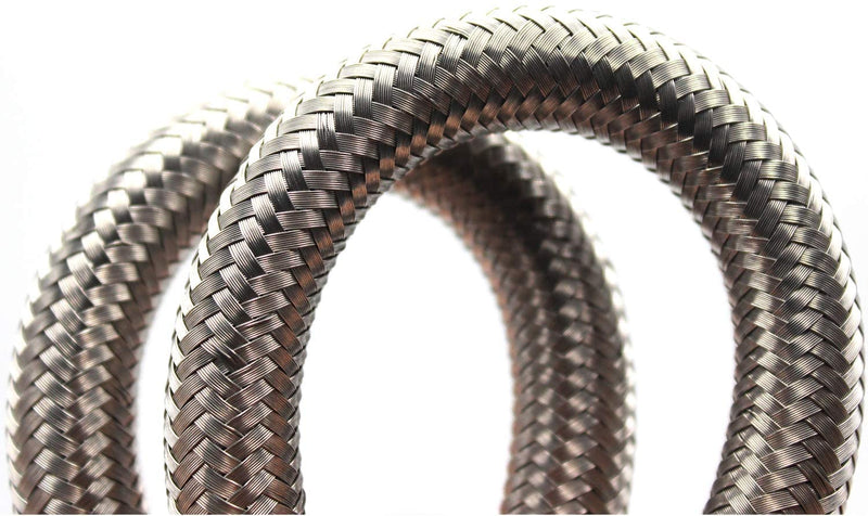 Valve Stem Extenders,4Pcs 7Inch and 12 Inch Dual Flexible Stainless Steel Braided Valve Stem Extensions,6Pieces 45 90 135 Degree Brass Valve Adaptors for Car Truck Motorhome Trailer RV Trucks 7 Inch, 12 Inch/Extensions