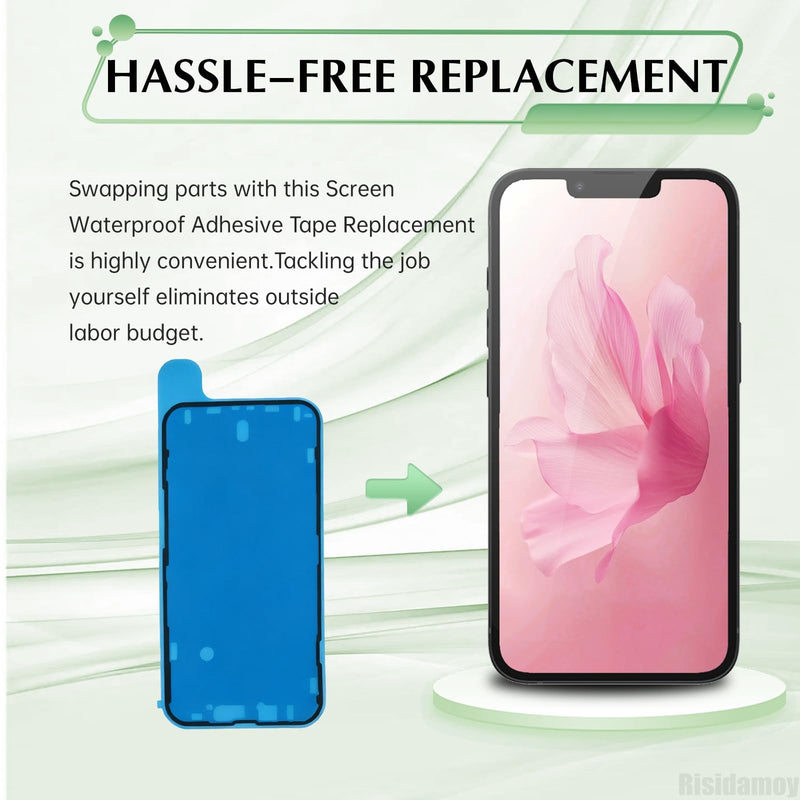for iPhone 16e 5 PCS Screen Waterproof Sticker 6.1 inch LCD | Display Adhesive Waterproof Adhesive Tape Sticker Glue Front Housing Frame Sticker Tape for iPhone16e A3212 A3408 A3409 A3410