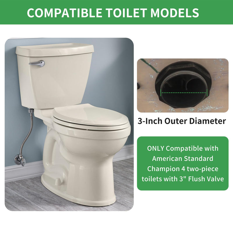AS738756-0070A Toilet Tank to Bowl Bolts and Gasket Kit, Toilet Tank Repair Kit for American Standard Champion 2-Piece Toilets with 3-Inch Flush Valve, Toilet Bowl Seal and Replacement Parts Without Socket Handle