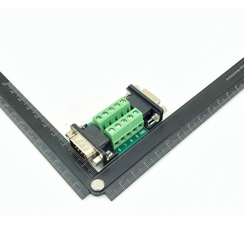 DB9 Female and Male Connector in One Breakout Board,RS232/RS485/CAN/RS422 with DB9 Connector to Terminal Board Signal Module(2pcsDB9 Female/Male) DB9Female/Male-TerminalBoard_2 Packs