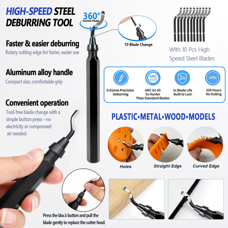 82Pcs 3D Printer Tool Kit w/Case for Bambu Lab, Creality, Anycubic, Flashforge FDM | 3D Printer Accessories w/PTFE Cutter, Scrapers, Files, Brushes, Drill, Tweezers, Nozzle Cleaner 82