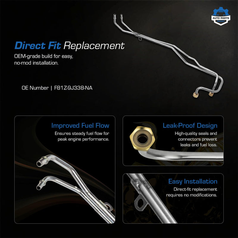 Diesel Fuel Supply & Return Line Assembly For 98-03 Ford 7.3L Replaces OE# F81Z-9J338-NA (3381-OE)
