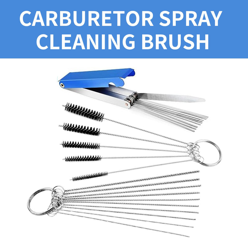 1 Pack 3 Set Premium Jet Cleaning Brushes, Carburetors Carbon Dirt Jet Remove Cleaner, Carb Carburetor Cleaners 13 Cleaning Wires Set, 10 Cleaning Needles Fits For Most Motorcycle Atv Car