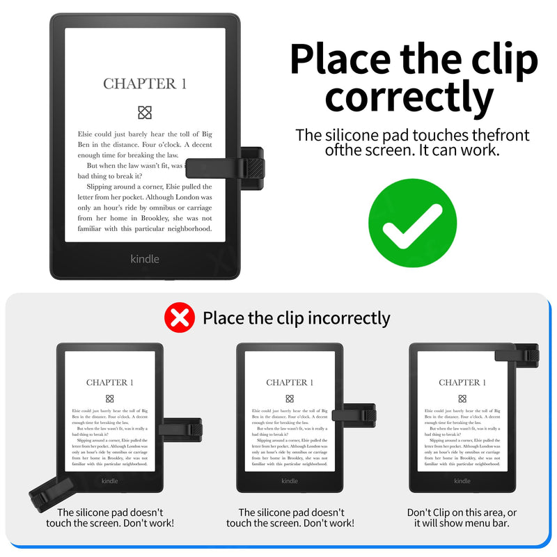 Page Turner Ring for Kindle (Compatible 5th-11th Gen), Remote Control for iPhone iPad Android Tablets, Camera Shutter for Selfie, Lightweight Reading Accessory (Black)
