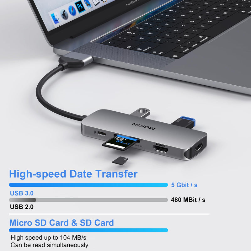 Docking Station for MacBook Pro Air, Mac Docking Station Dual Monitor, MacBook Pro/Air Dock with Dual HDMI(4K @60Hz), 3 USB3.0,SD TF Card Reader and 100W PD MacBook USB C Hub 8 IN 2-MAC