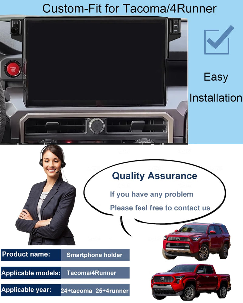 oricarmes car Phone Holder for Toyota 4Runner 2025 2026 Phone Mount for Toyota Tacoma 2024 2025 2026 Magnetic car Phone Mount for Tacoma/4Runner Accessories Include Driver and Passenger
