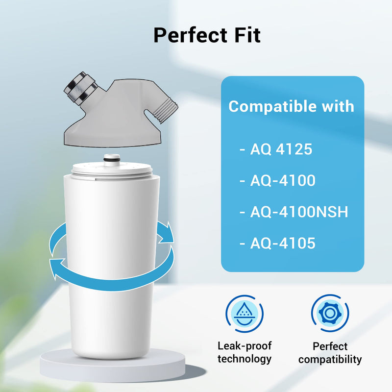 AQUACREST AQ-4125 Shower Filter Replacement Cartridge, Pack of 2 | for Aquasana® AQ 4125, AQ-4100, AQ-4100NSH, AQ-4105 Shower Water Filter System, Jonathan Product Beauty Shower Filter Shower Filter 2 Pack