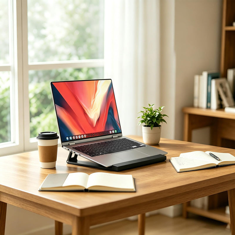 Laptop Stand for Desk ABS+Metal Portable Computer Riser Notebook Holder Printer Stand Office Desk Accessories Compatible with MacBook Air, Pro, Dell, HP, Lenovo and All 10-17" Laptops