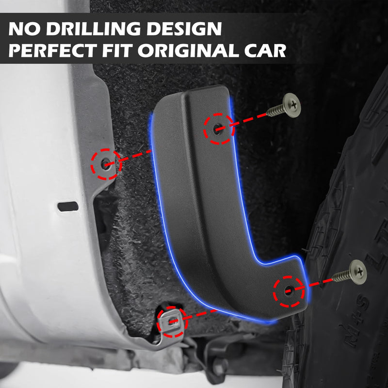 Mud Flap Delete Fit for Chevy Silverado 2019-2025,Mud Guards Mudflaps Delete Compatible with Chevrolet Silverado 1500 Accessories 2019-2025 black