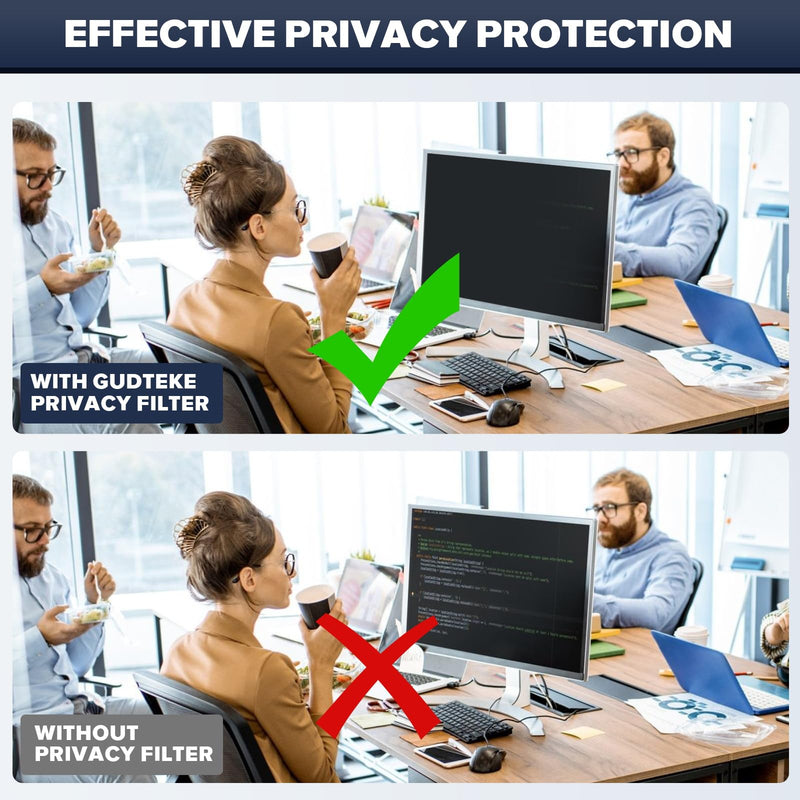 HD Laptop Privacy Screen 13.3 inch, Upgraded Laptop Privacy Screen for 16:9 Widescreen Removable Anti Glare Screen Cover and Blue Light UV-Blocking Filter 13.3inch 16:9 1pack