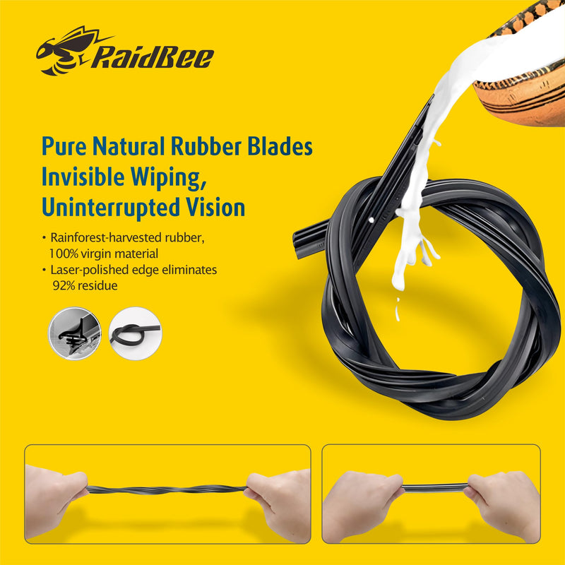 Raidbee® 22"+20" Windshield Wiper Blades Replacement For Ford Mustang 2021 2020 2019 2018 2017 2016 2015 2014 2013 2012 2011-2007 Lincoln MKZ 2020-2013 Windshield Wiper Blades For My Car Set of 2 for Ford Mustang/Lincoln MKZ