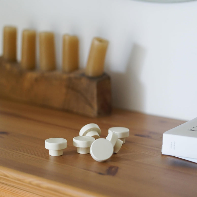 Wood Drawer Knobs 6 Pack, Round 40mm Wooden Dresser Knobs, Westar | Natural beechwood finish fits any home decor. Easy install replacement pullers for kitchen cabinets or bedroom desk