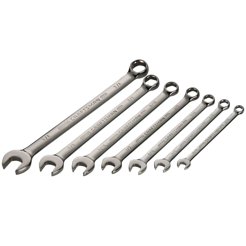CRAFTSMAN OVERDRIVE 7-Piece Standard (SAE) Wrench Set (CMMT87707) 7-Piece SAE