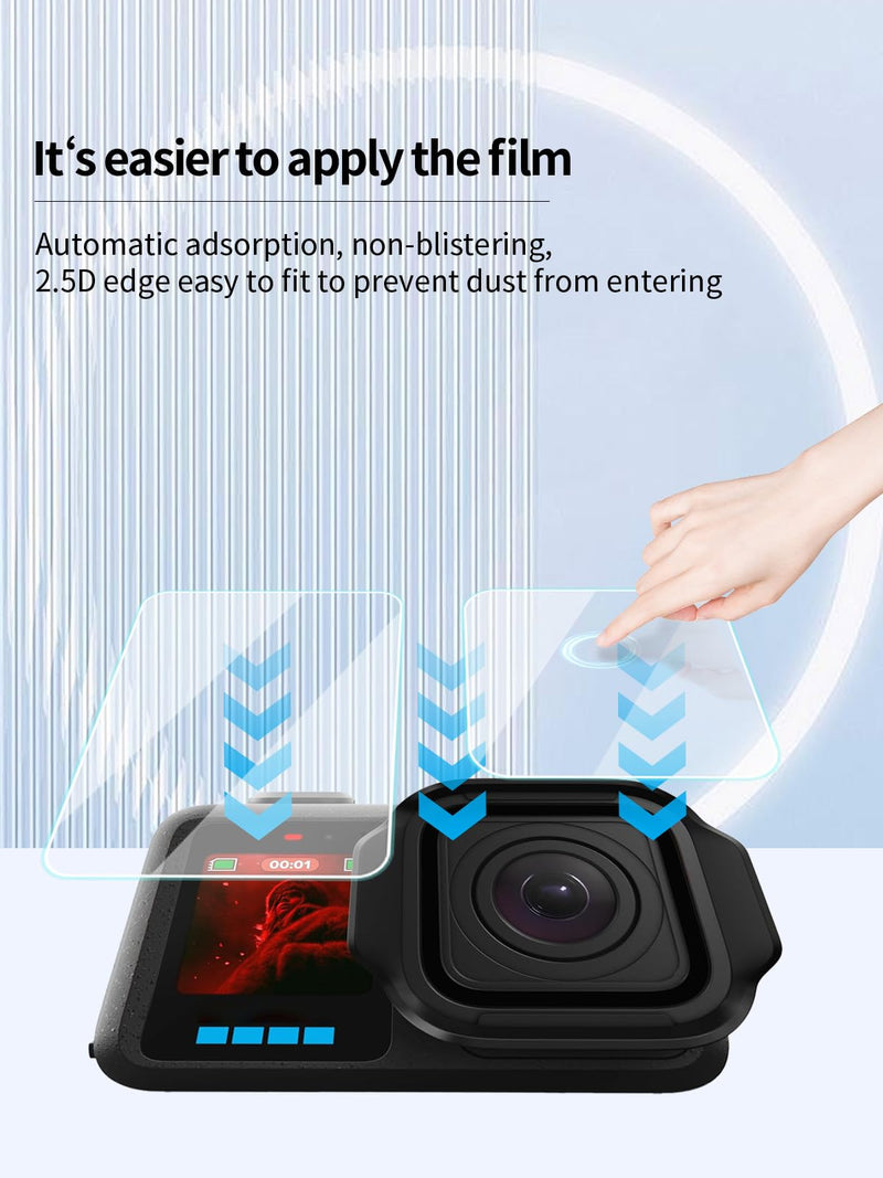 Tempered Glass Screen Protector for GoPro Mission 1/1 PRO, 1 Set | Anti-Scratch 9H Hardness Tempered Glass Flim,Touch Sensitive Edges Bubble Free Easy to Install,HD Clear.