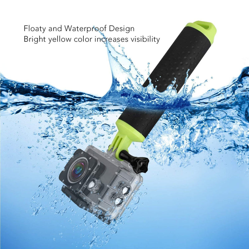  [AUSTRALIA] - WOLFANG Action Camera Floating Hand Grip Camera Handle Waterproof Monopod Hand Grip Float Stick Selfie Floating for Action Camera Sports Camera